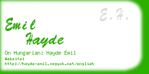 emil hayde business card